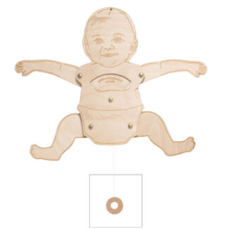 Hampelbaby – "Das Original" Baby (kleine Version) mit deinem Wunschgesicht und Sprücherad